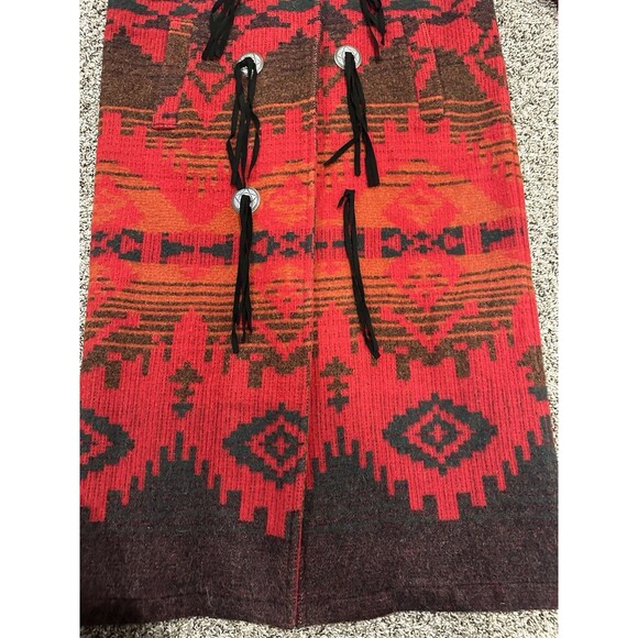 Vintage Woolrich Womens Small  Wool Long Coat Duster Blanket Southwestern Aztec - Picture 7 of 9